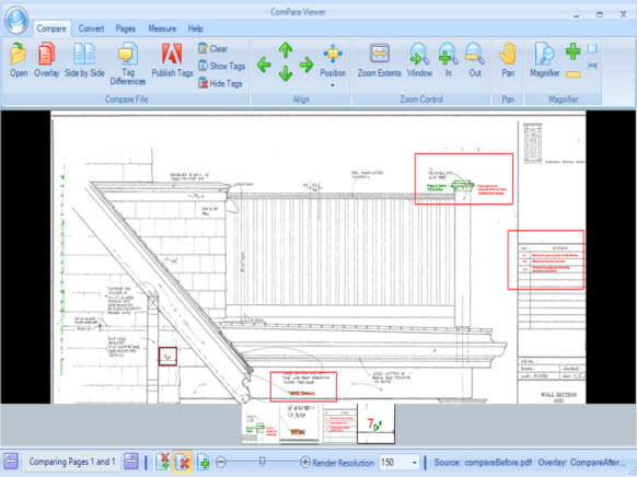 Compara overlay screen