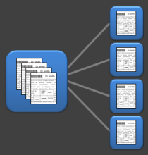 Split Documents based on barcodes or OCR mined Text with DocuFiCloud Services